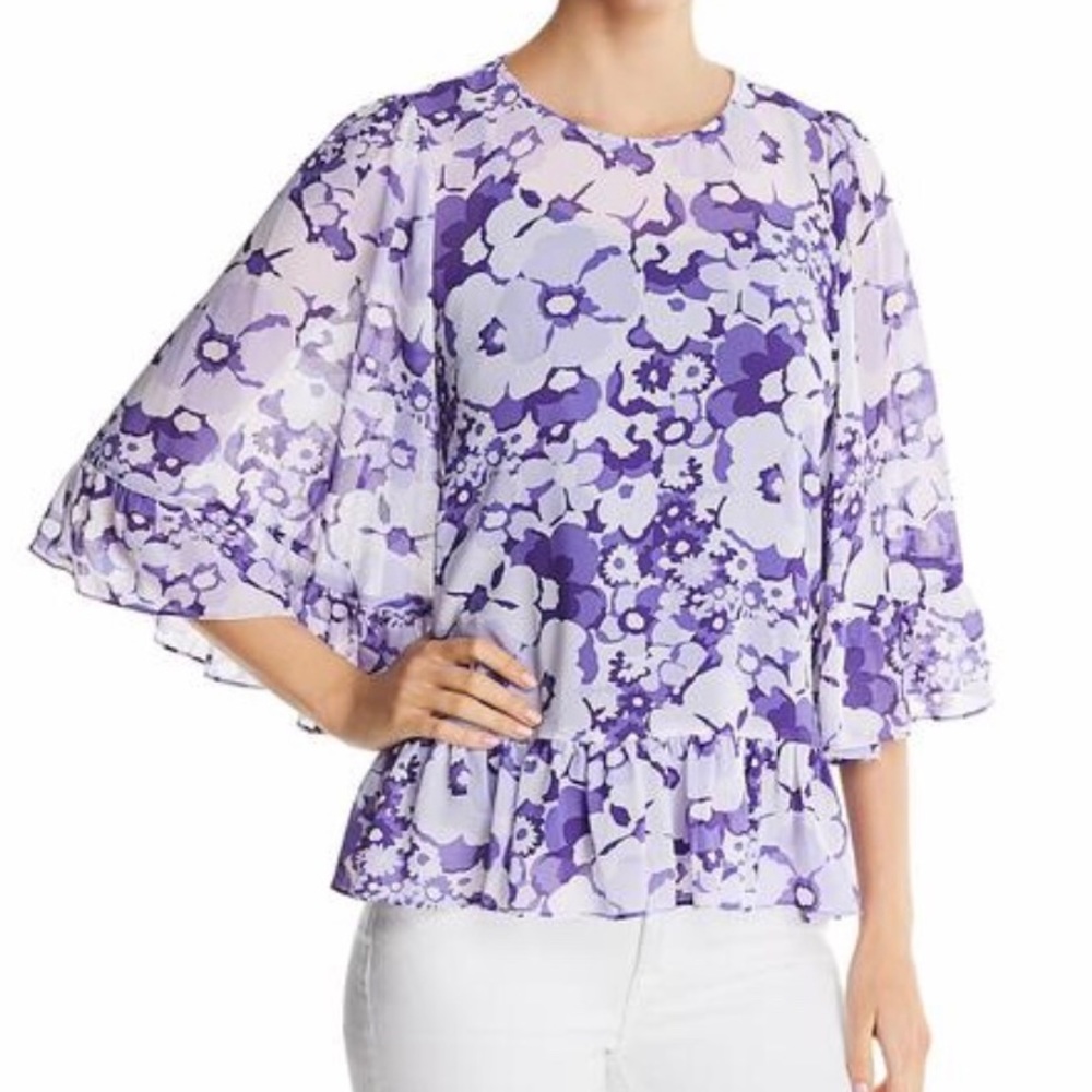 MICHAEL Michael Kors Purple Floral Blouse